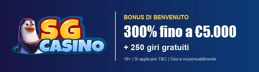 SGCasino bonus di benvenuto